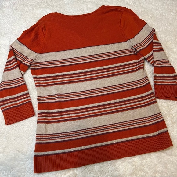 Liz Claiborne Fall Colorblock Striped Knit Top - Picture 6 of 9